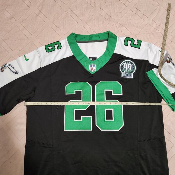 Saquon Barkley #26 Philadelphia Eagles Jersey Mens Large Green & White - Picture 3 of 3